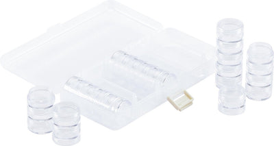 Vaessen creative opbergbox – 18,5 x 8,5 x 3,2 cm – incl. 25 potjes