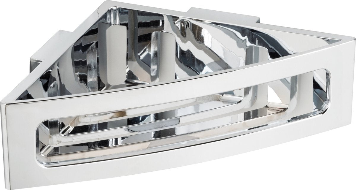 Wenko turbo-loc bralia hoekrek chroom 35x9cm - doucherek - douchemand - bevestigen zonder boren - zelfklevend