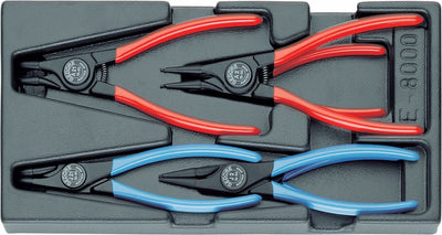 Gedore 1500 es-8000 6-delige borgringtangen-set in 1 3 gereedschapsmodule