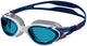 Speedo biofuse 2.0 zwembril - ergonomische duikbril volwassenen - anti condens uv-bescherming - professionele zwembril met drukknopsluiting - superzachte afdichting - blauw wit