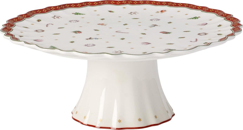 Villeroy boch toy's delight gebakschaal op voet ø 28cm - wit