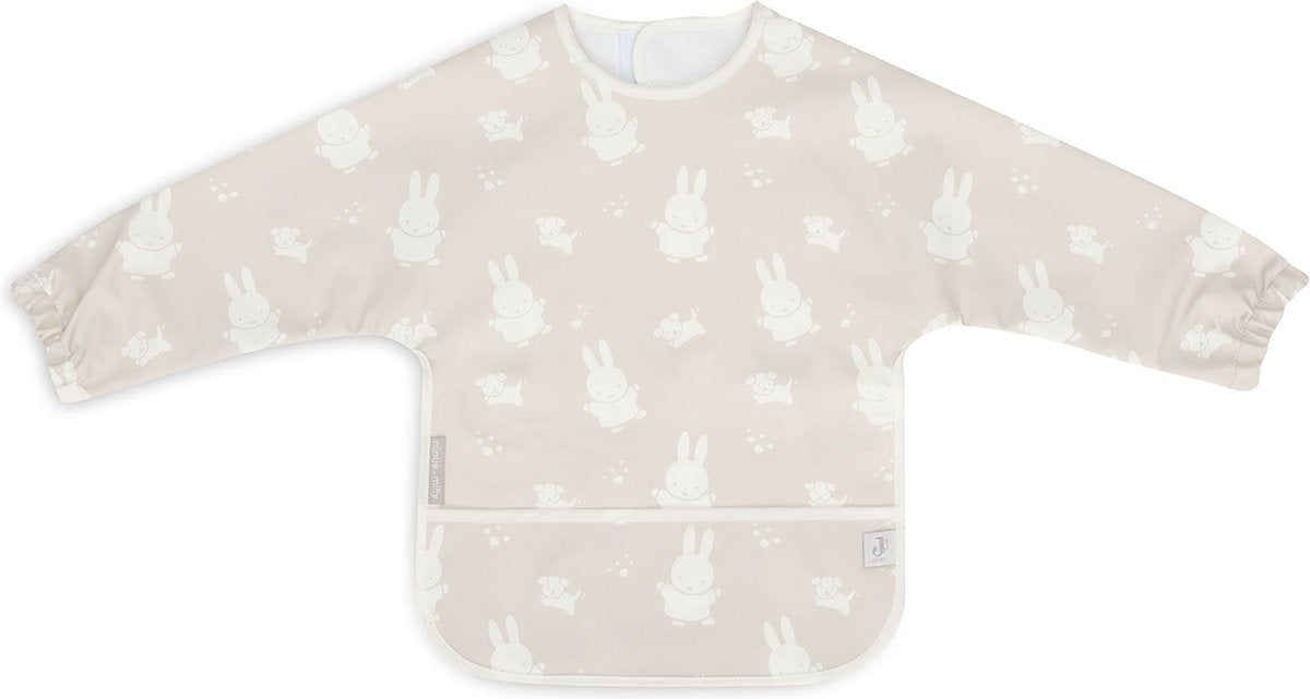 Jollein x nijntje slab waterproof met mouw miffy snuffy - nougat