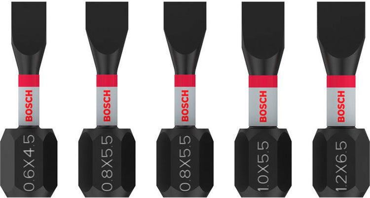 Bosch pro sleufkopbits sl4,5 sl5,5(x2) sl5,5 sl6,5 25 mm 5-delig ...