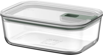 Mepal glazen vershouddoos easyclip - 1 l - glazen vershoudbakjes met schuifsluiting - geschikt voor magnetron. (stoom)oven. koelkast en vriezer - nordic sage
