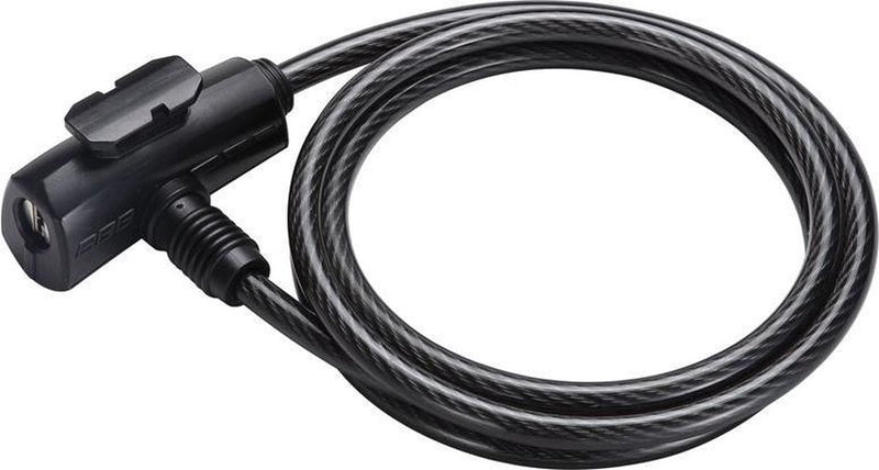 Bbb cycling quicksafe coil cable fietsslot - kabelslot fiets - sleutelslot - zwart - 150 x 0,8 cm - bbl-61