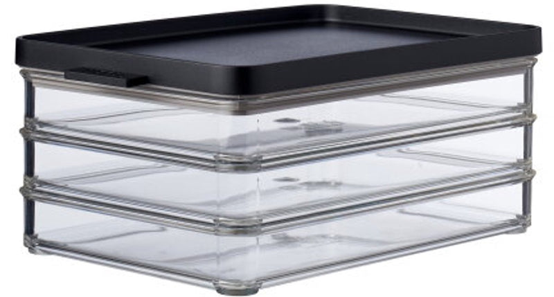 Mepal omnia vleeswarendoos 3-laags zwart 23x14,9x10cm