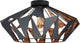 Eglo carlton 6 plafondlamp - e27 - ø 47 cm - zwart koper