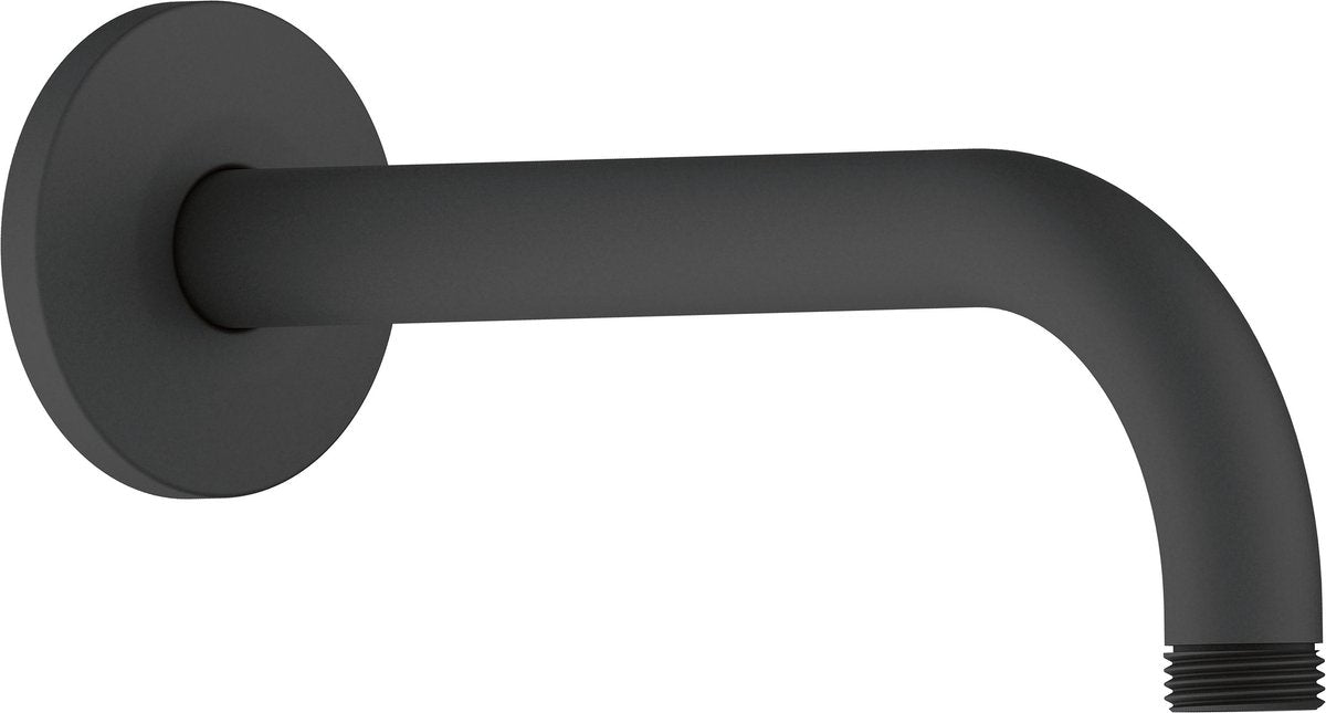 Duravit douchearm 21 cm wandmontage rond metaal zwart mat – regendouche arm universeel 1 2 aansluiting