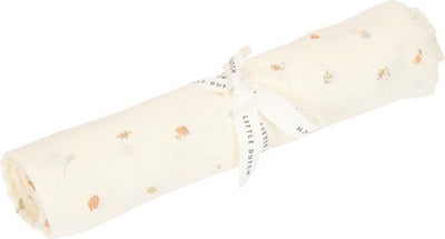 Little dutch swaddle - wit - maat 120 cm - forest friends - forest treasures