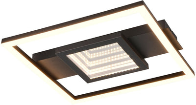 Rl live your light reality wheeler - plafondlamp - zwart mat - incl. 1x smd 16 w - wandmontage