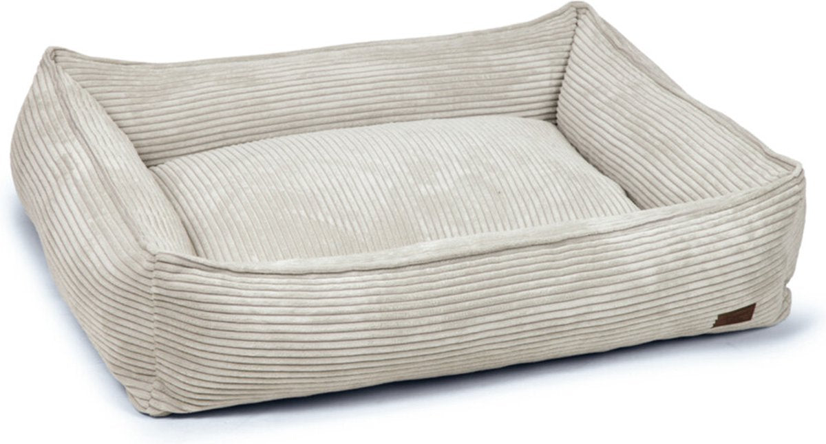 Designed by lotte ribbed - hondenmand - lichtgrijs - 95x80x23 cm