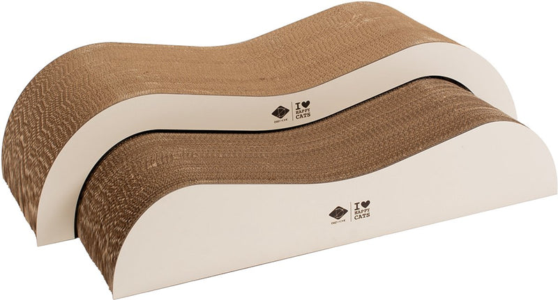 D d home - archie - krablounge karton - alternatief krabpaal - kratsbak - 75x18,5x25cm beige