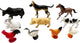 Lobbes speelgoed bv boerderijdieren, 10st.