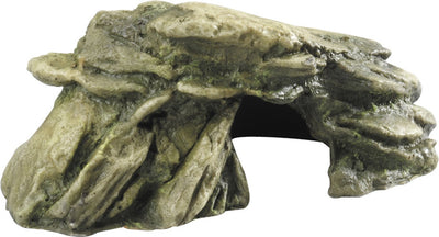 Aqua della steen met mos - aquariumdecoratie rots - natuurgetrouw en gifvrij - 21x11x20cm - groen 20 cm