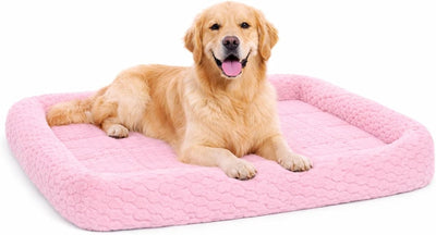 Flamingo hondenkussen – hondenmand – naya rechthoekig roze met rand 116x69cm – luxe ligcomfort – zacht en stevig xl