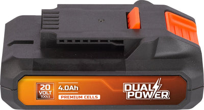 Powerplus dual power batterij powdp9024 - 20v, 4.0ah - accu voor 20v toestellen - led-stroomindicator - batterijplatform