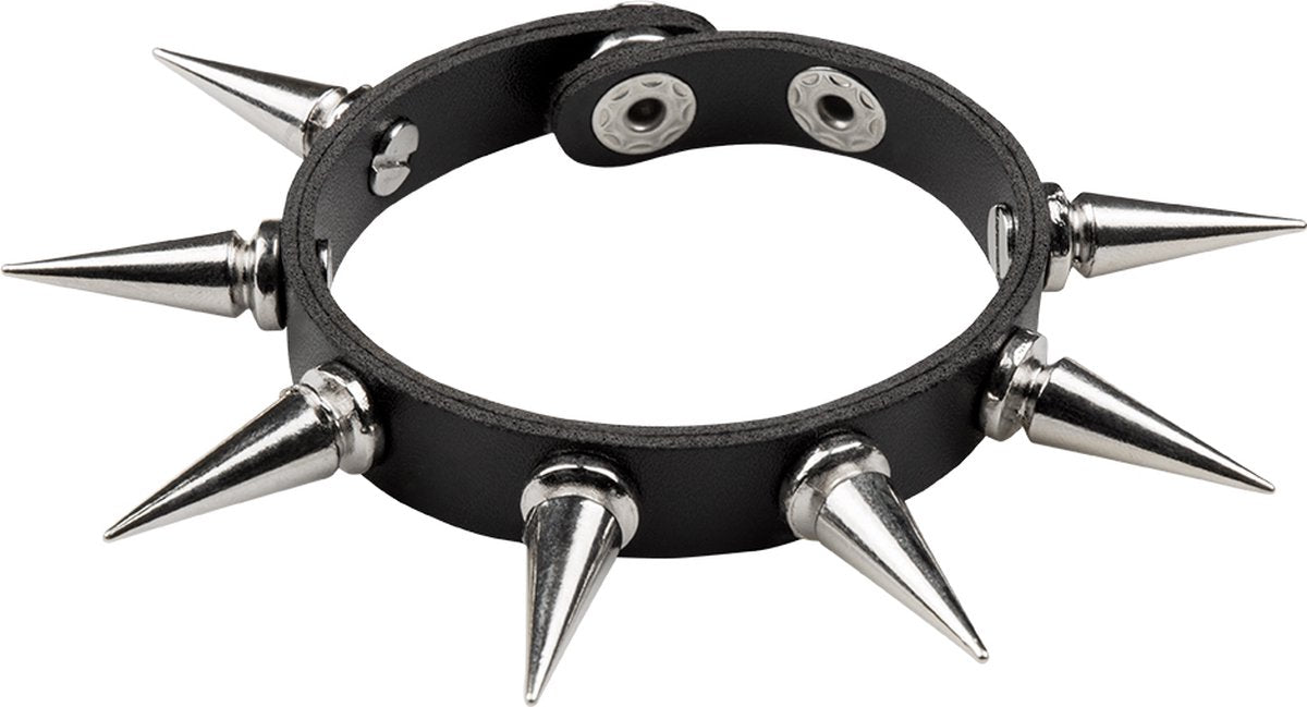 Boland - armband spike deluxe zwart - volwassenen - vrouwen - rocker - punk en aso
