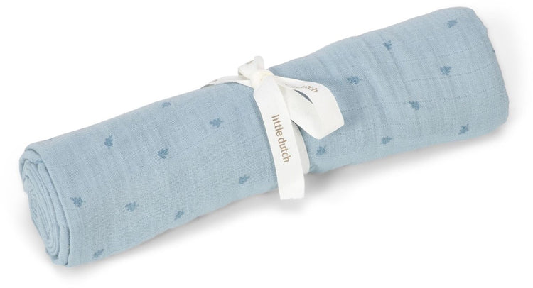 Little dutch swaddle - blauw - 120 cm - essentials
