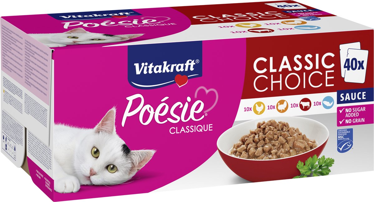 Vitakraft - big pack poesie classique msc, 40st x 85gr.