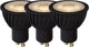 Lucide mr16 - led lamp - ø 5 cm - led dimbaar - gu10 (mr16) - 3x5w 3000k - zwart - set van 3