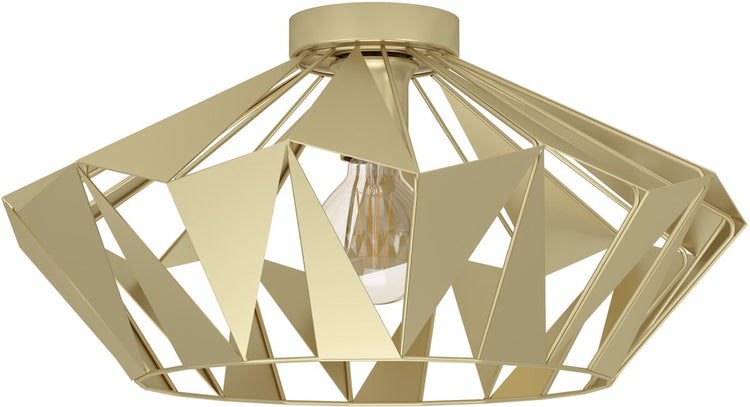 Eglo carlton plafondlamp - e27 - ø 47 cm - goud - staal