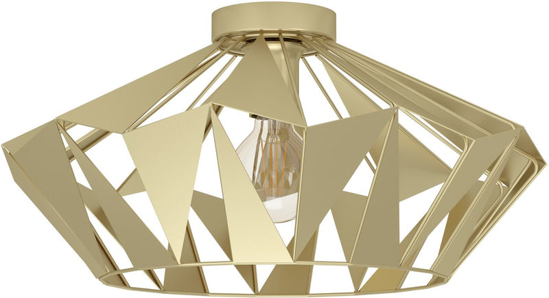 Eglo carlton plafondlamp - e27 - ø 47 cm - goud - staal