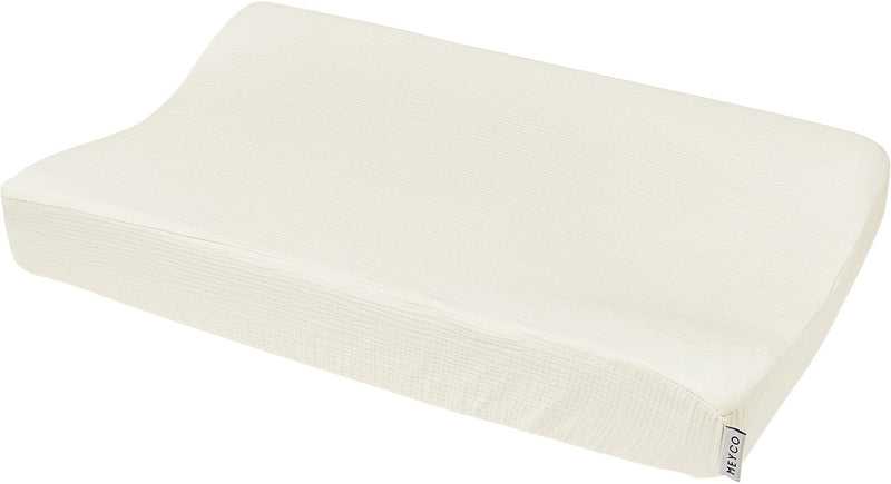 Meyco baby uni aankleedkussenhoes - pre-washed hydrofiel - natural - 50x70cm