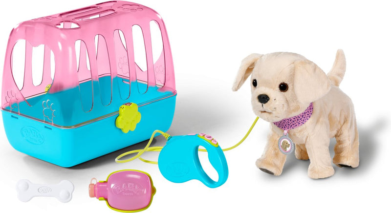 Baby born puppy lucky - hondje met bench
