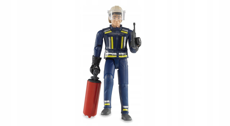 Bruder bworld brandweerman met brandblusser