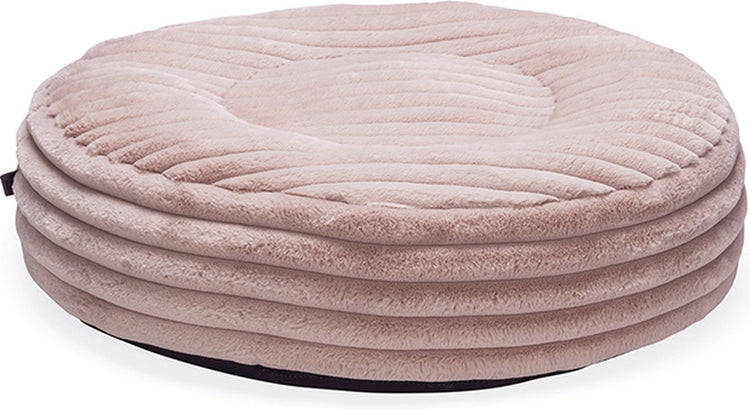 Designed by lotte reza - hondenkussen - rond - roze - 80x80x20 cm