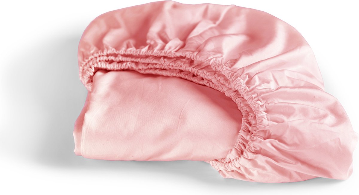 Cinderella - sundays - hoeslaken - tot 25 cm matrashoogte matrashoogte - satijn - 200x210 cm - roze
