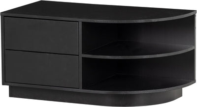 Woood finca tv meubel rond rechts - zwart - 40x78x40