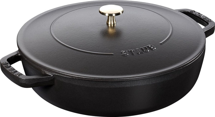 Staub hapjespan chistera - zwart - ø 28 cm 3.7 liter