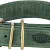 Trixie halsband hond pure leer saliegroen