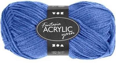 Creativ company acrylgaren, blauw, 50gr, 80m