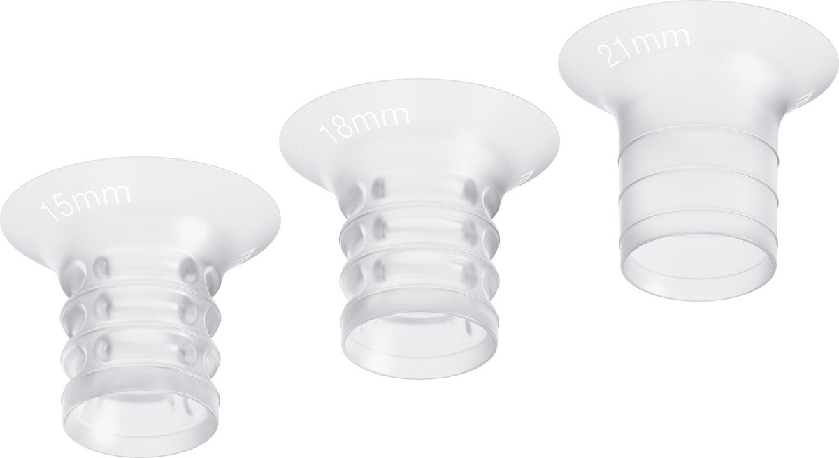 Medela inserts voor borstkolf – 6 stuks in 3 maten (15, 18 21 mm)