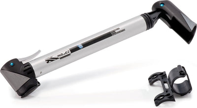 Xlc pu-r03 race mini fietspomp - aluminium - zwart zilver