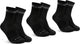 Gripgrab - merino regular cut 3pack fietssokken 3 paar wieler sokken - zwart - unisex - maat l (44-47)