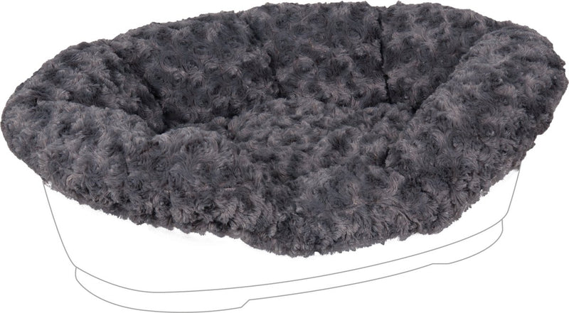 Flamingo hondenkussen tuck cuddly grijs xl – 92x61x26 cm – elastische pluche hoes – perfect voor tuck hondenmand –