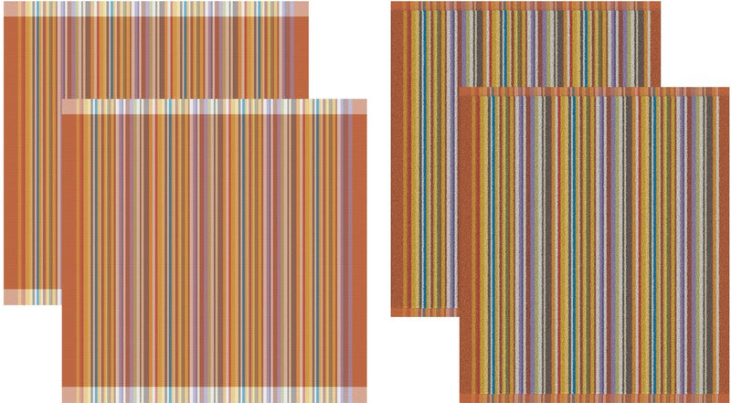 Ddddd - over the rainbow - 2x theedoeken 2x keukendoeken - terra