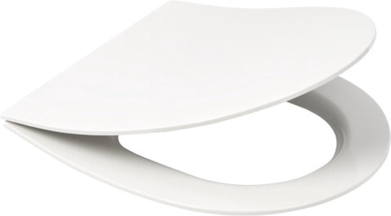 Plieger nola kansas slim toiletbril - d-vorm wc bril - duroplast - wit - met deksel - softclose - rvs bevestiging