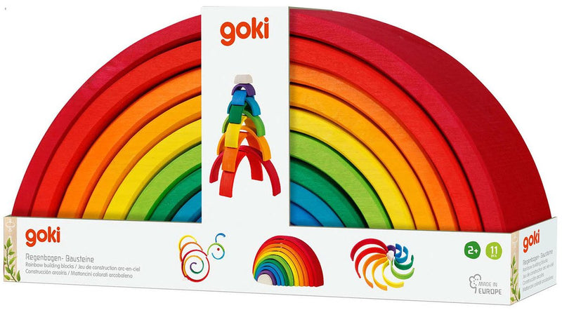 Goki regenboog bouwblokken, 11dlg.