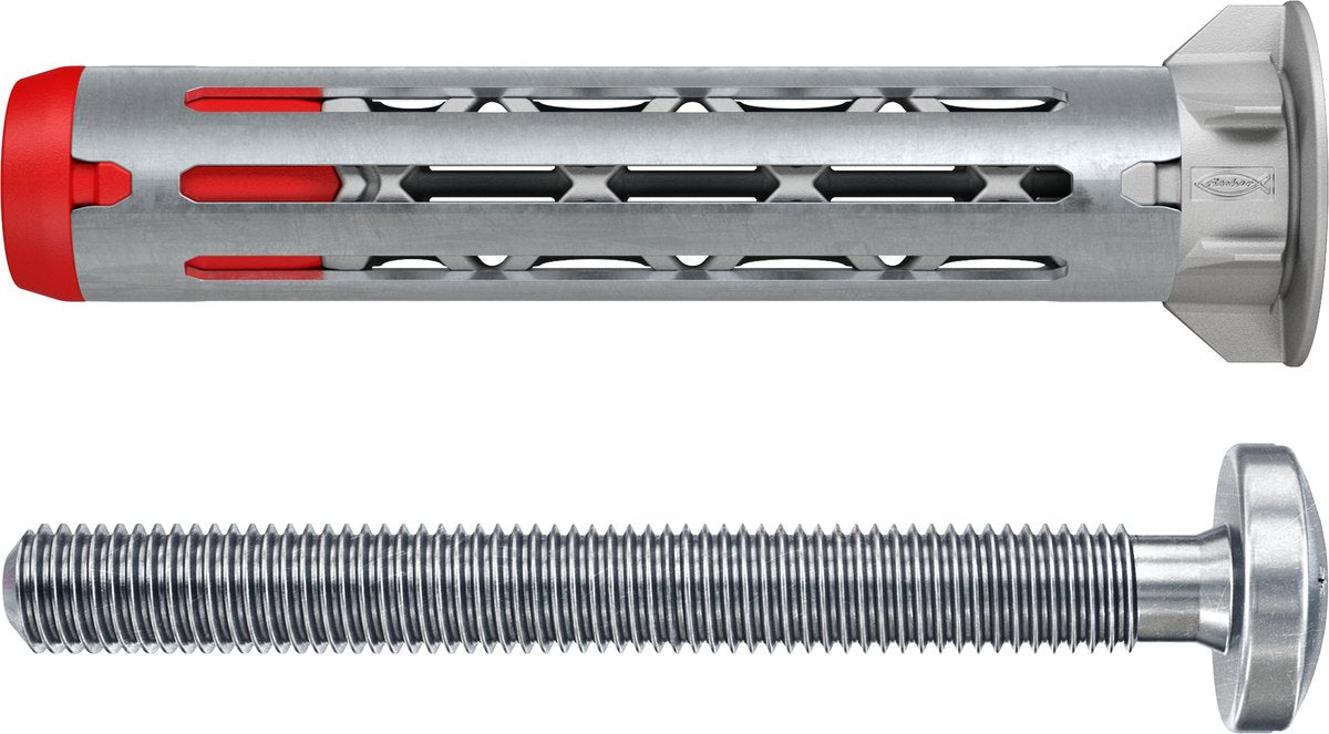 Fischer hollewandplug duohm 4×55 s ph tx - universele hollewandplug met torx bolkopschroef - 25 stuks
