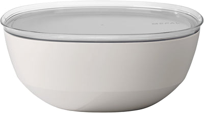 Mepal serveerschaal met deksel silueta - 5000 ml - saladeschaal - nordic white