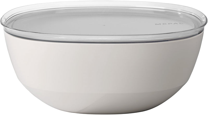 Mepal serveerschaal met deksel silueta - 5000 ml - saladeschaal - nordic white