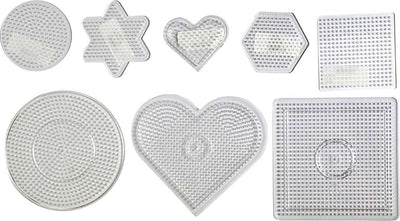 Nabbi onderplaat, afm 7-15 cm, transparant, 8 assorti