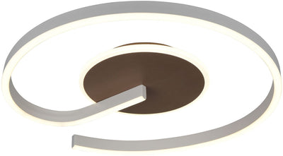 Rl live your light reality calle - plafondlamp - mokka - incl. 1x smd 21 w - dimbaar met schakelaar - wand- en plafondmontage - dip - schakelaar