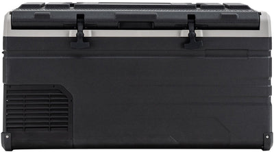 Steamy -e single zone elektrische compressor koelbox - single zone - 77 liter - 12v en 230v - voor auto en camping - zwart