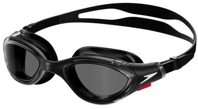 Speedo biofuse 2.0 zwembril - ergonomische duikbril volwassenen - anti condens uv-bescherming - professionele zwembril met drukknopsluiting - superzachte afdichting - zwart smoke