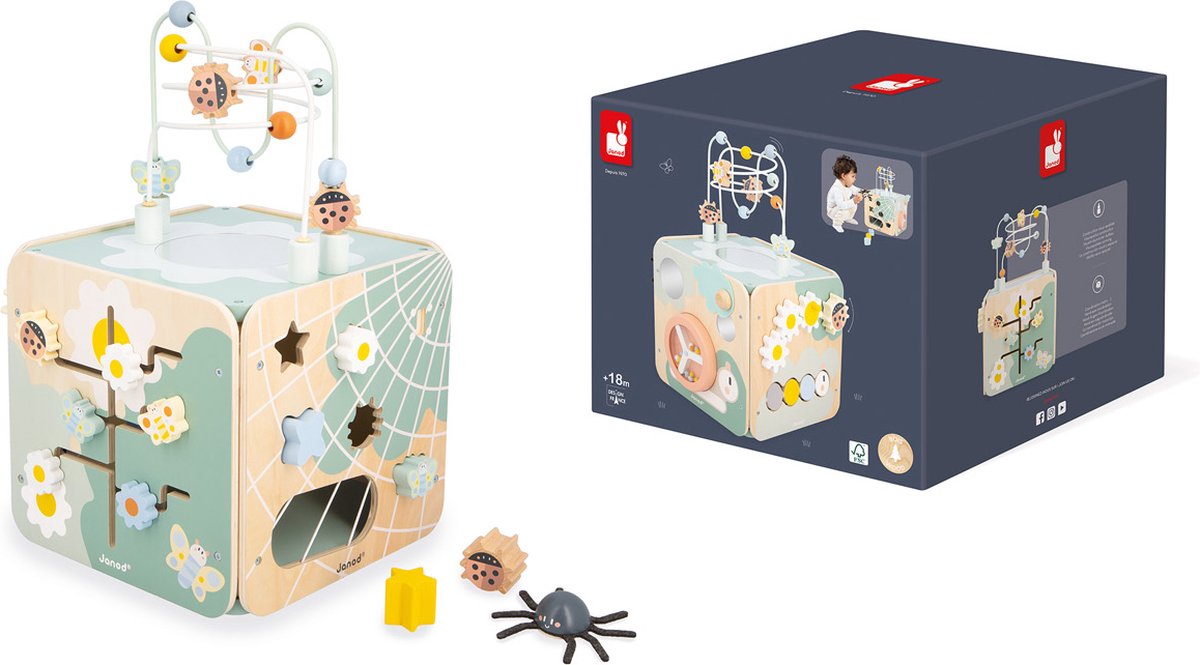 Janod - sweet cocoon - activiteitenkubus maxi
